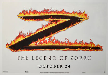 The Legend Of Zorro Original Sheet of Cinema Window Clings