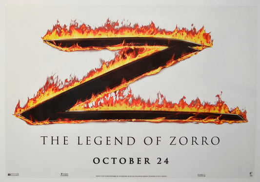 The Legend Of Zorro Original Sheet of Cinema Window Clings