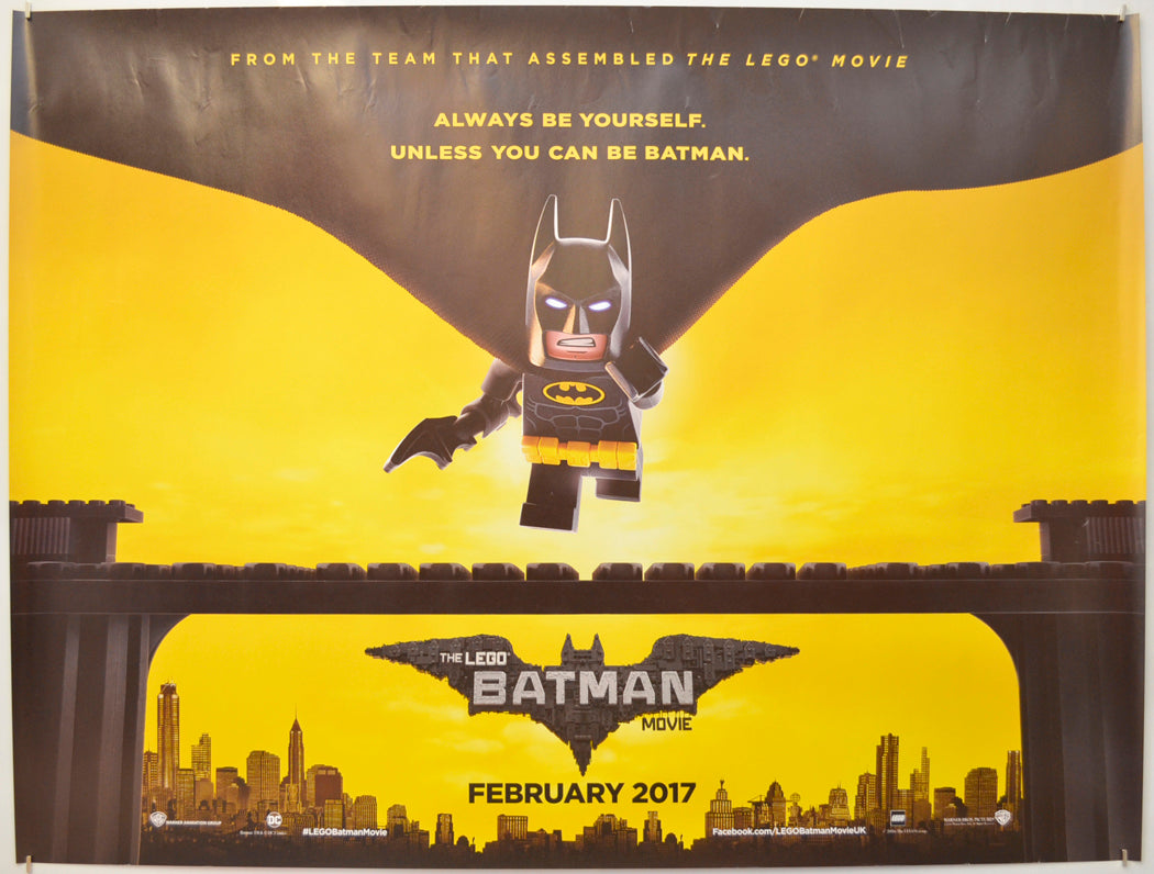 The Lego Batman Movie (Teaser / Advance Version)  Original Quad Poster - Film Poster - Movie Poster