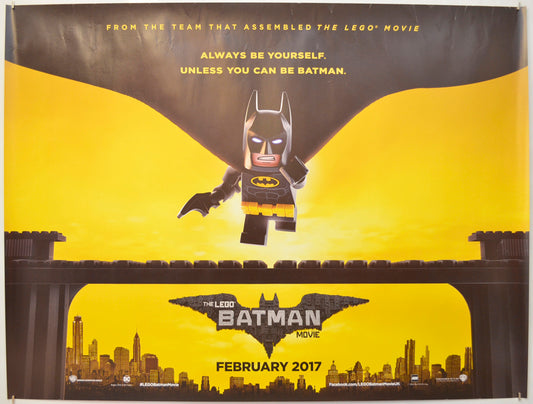 The Lego Batman Movie (Teaser / Advance Version)  Original Quad Poster - Film Poster - Movie Poster