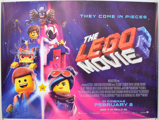 The Lego Movie 2 Original Quad Poster - Film Poster - Movie Poster