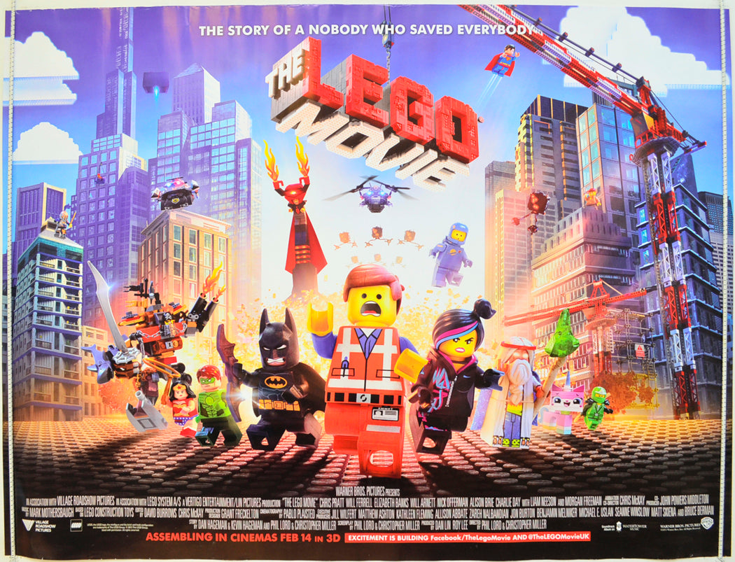 The Lego Movie     Original Quad Poster - Film Poster - Movie Poster  