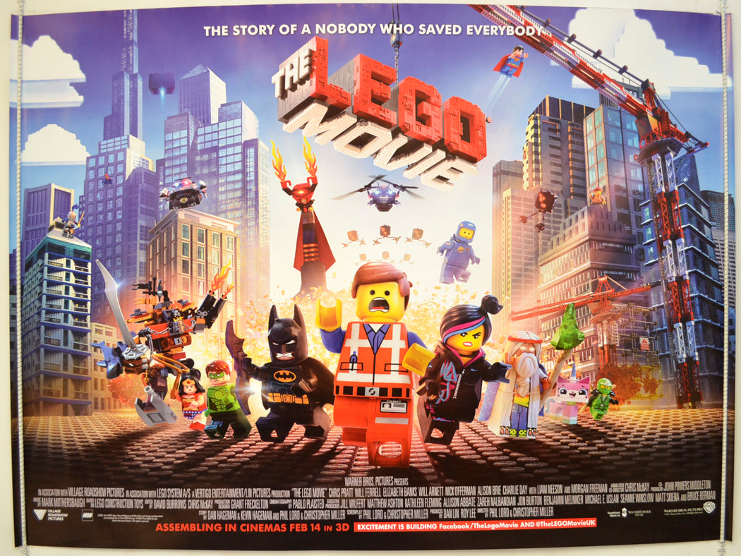 The Lego Movie    Original Quad Poster - Film Poster - Movie Poster 