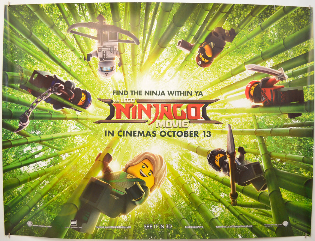 The Lego Ninjago Movie (Teaser / Advance Version)  Original Quad Poster - Film Poster - Movie Poster