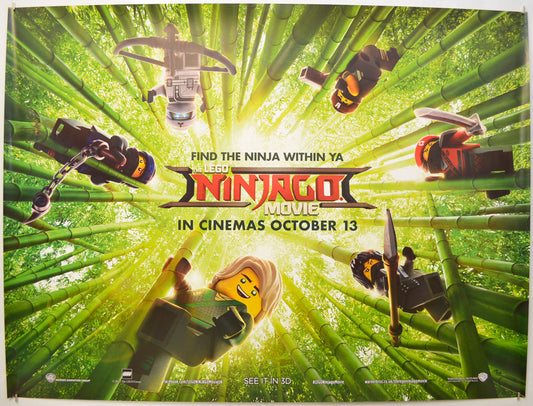 The Lego Ninjago Movie (Teaser / Advance Version)  Original Quad Poster - Film Poster - Movie Poster