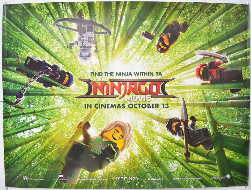 The Lego Ninjago Movie (Teaser / Advance Version) Original Quad Poster - Film Poster - Movie Poster