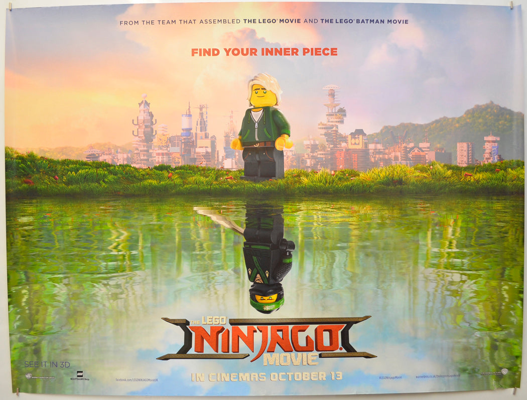 The Lego Ninjago Movie (Teaser / Advance Version 2)  Original Quad Poster - Film Poster - Movie Poster