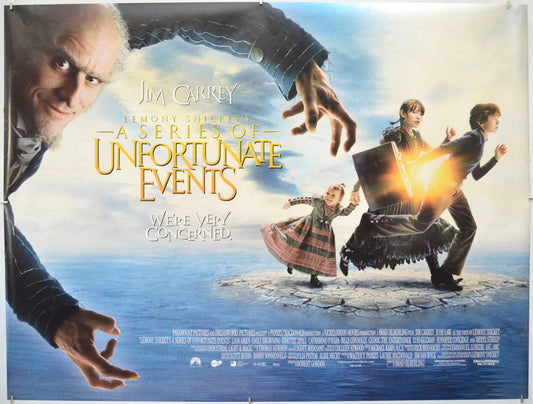 Lemony Snicket's : A Series Of Unfortunate Events Original Quad Poster - Film Poster - Movie Poster