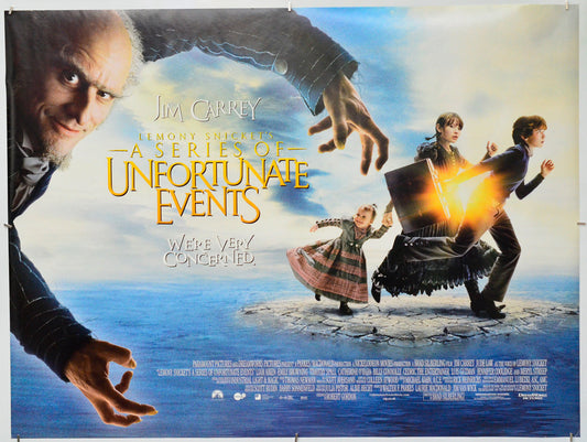 Lemony Snicket's : A Series Of Unfortunate Events - Original Quad Poster - Film Poster - Movie Poster