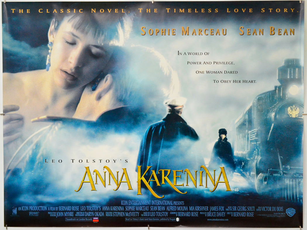 Leo Tolstoy's : Anna Karenina - Original Quad Poster - Film Poster - Movie Poster
