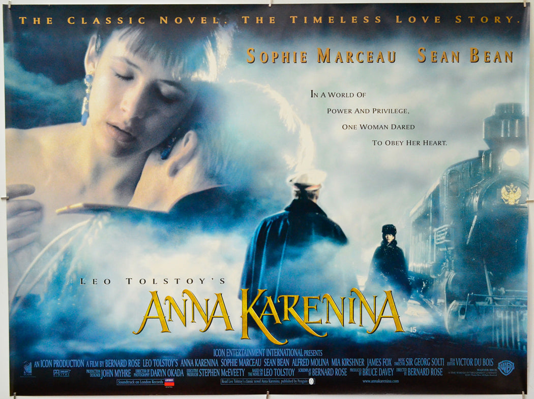 Leo Tolstoy's : Anna Karenina - Original Quad Poster - Film Poster - Movie Poster