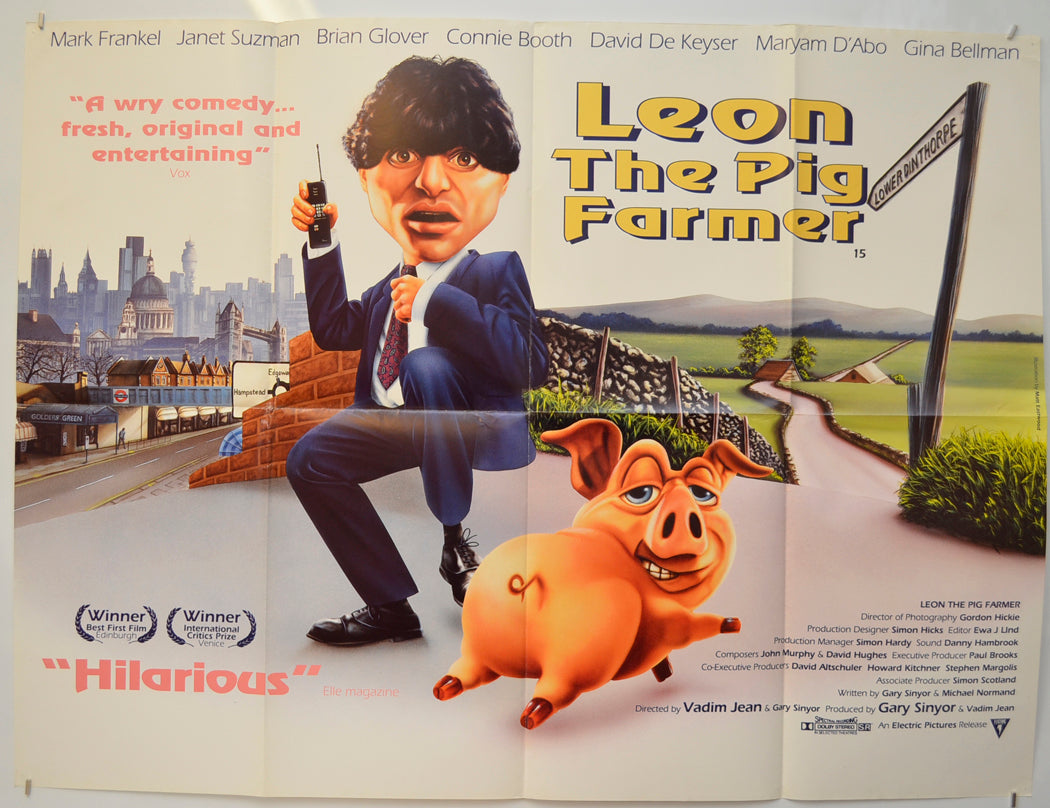 Leon The Pig Farmer Original Quad Poster - Film Poster - Movie Poster  