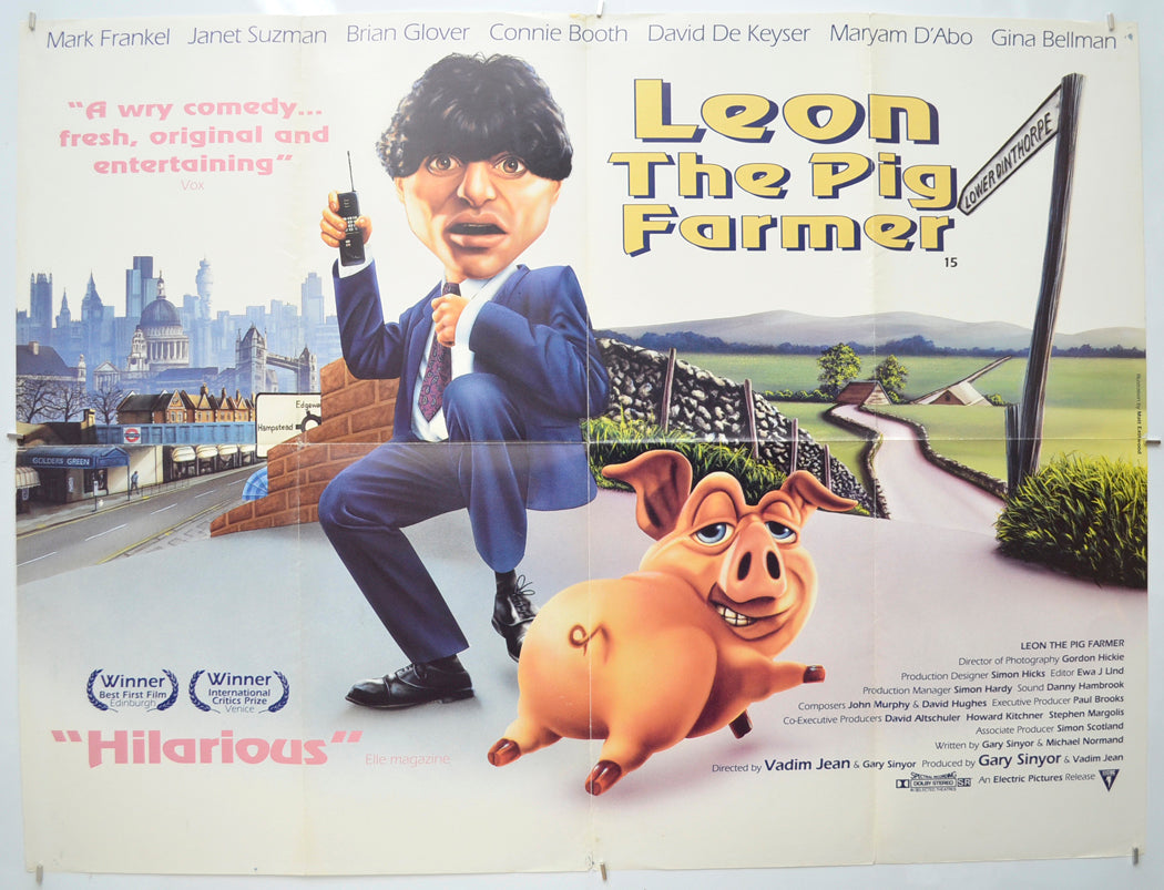 Leon The Pig Farmer Original Quad Poster - Film Poster - Movie Poster