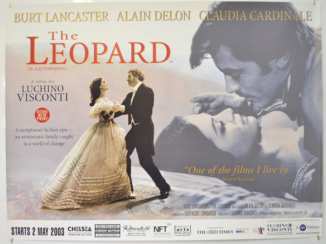 The Leopard  (a.k.a. Il Gattopardo)  (2003 BFI re-release poster)   Original Quad Poster - Film Poster - Movie Poster