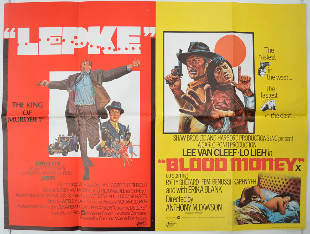 Lepke / Blood Money  (Double Bill)  (Blood Money a.k.a. The Stranger And The Gunfighter)  Original Quad Poster - Film Poster - Movie Poster 