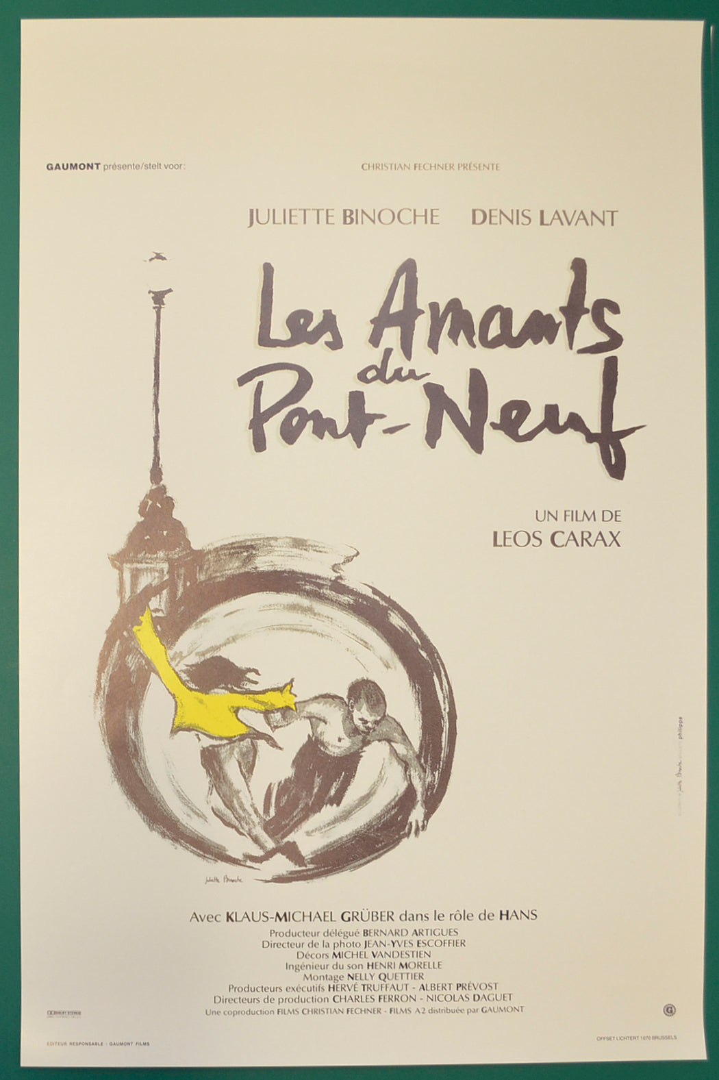 Les Amants Du Pont-Neuf Original Belgian Poster - Film Poster - Movie Poster  