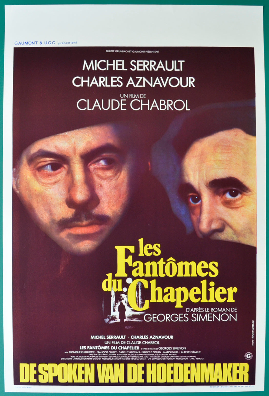 Les Fantomes Du Chapelier   Original Belgian Poster - Film Poster - Movie Poster