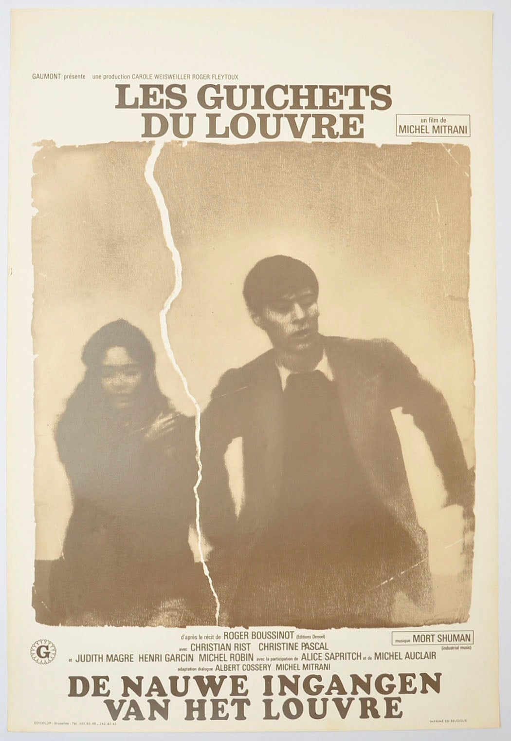 Les Guichets Du Louvre (a.k.a. Black Thursday) Original Belgian Poster - Film Poster - Movie Poster