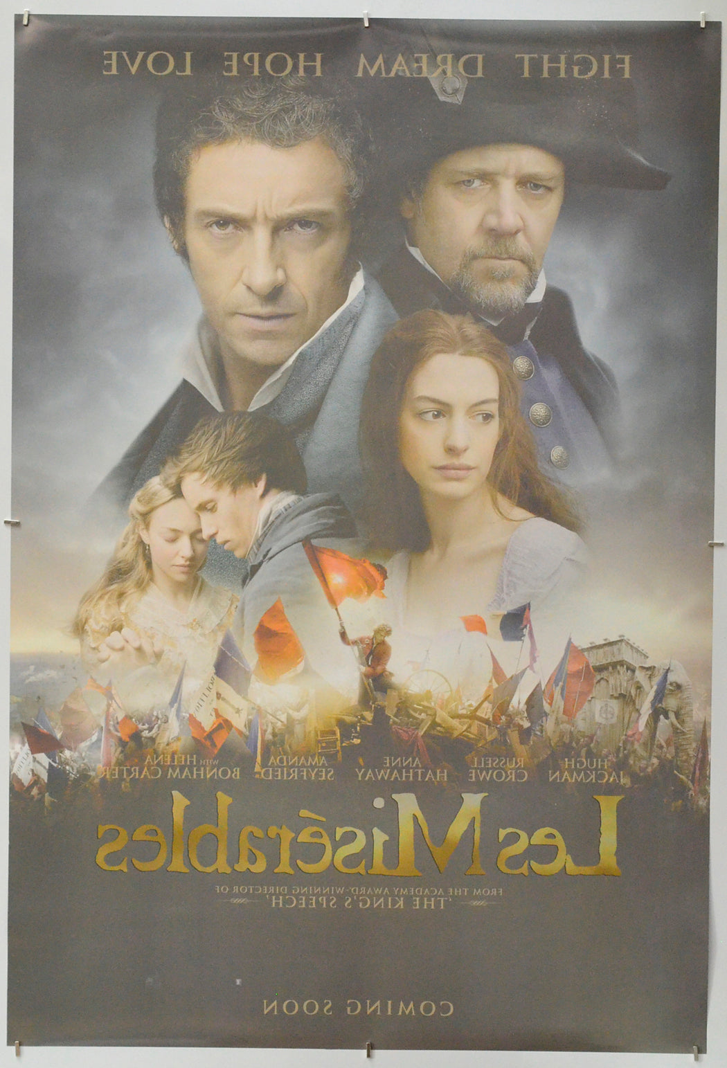 Les Miserables (Back) Cinema One Sheet Movie Poster 