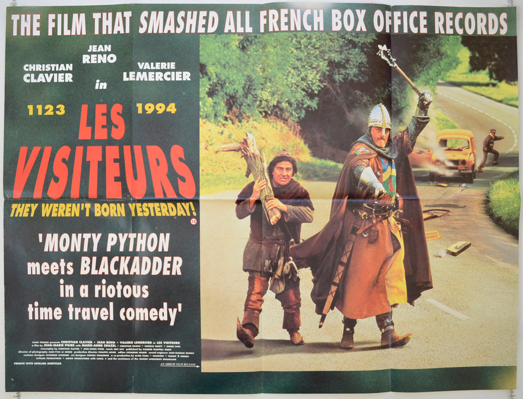 Les Visiteurs   Original Quad Poster - Film Poster - Movie Poster 