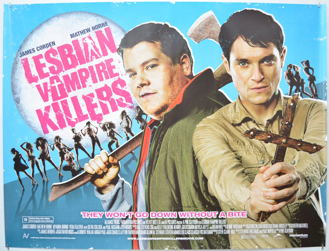 Lesbian Vampire Killers  Original Quad Poster - Film Poster - Movie Poster