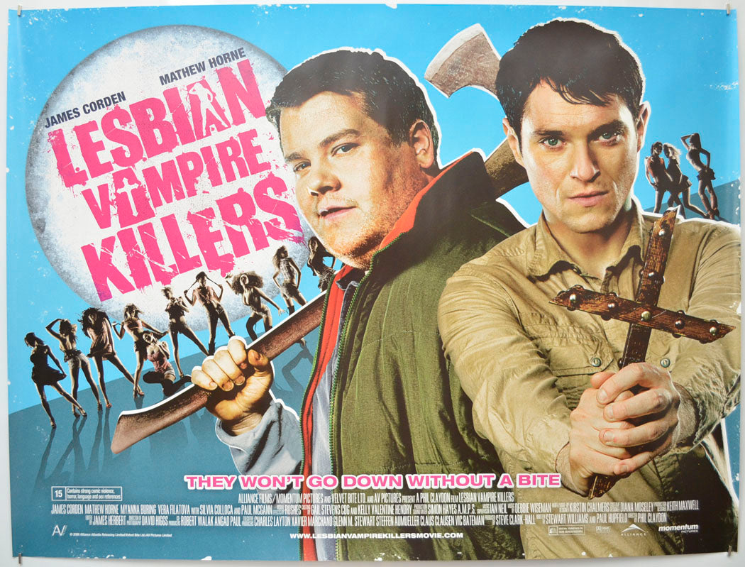 Lesbian Vampire Killers  Original Quad Poster - Film Poster - Movie Poster