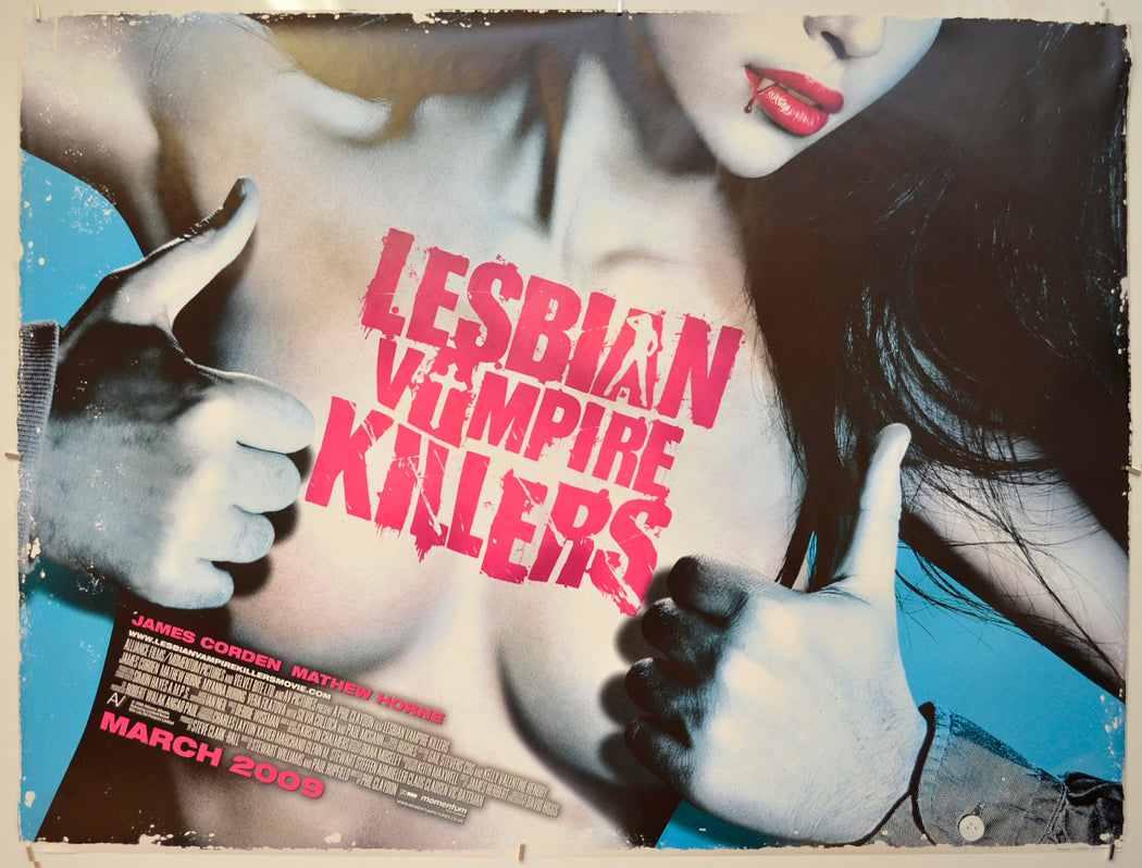 Lesbian Vampire Killers  (Teaser / Advance Version)   Original Quad Poster - Film Poster - Movie Poster