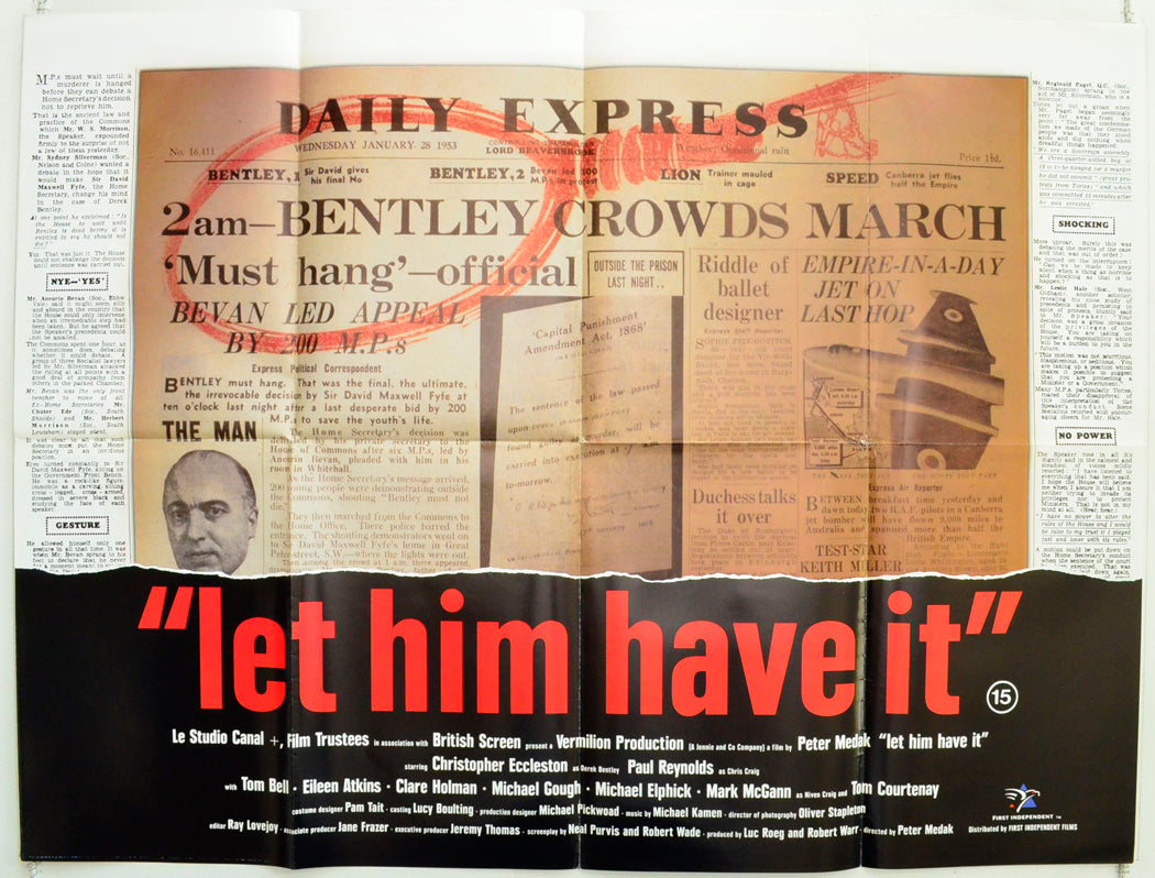 Let Him Have It Original British Quad Poster - Film Poster - Movie Poster 