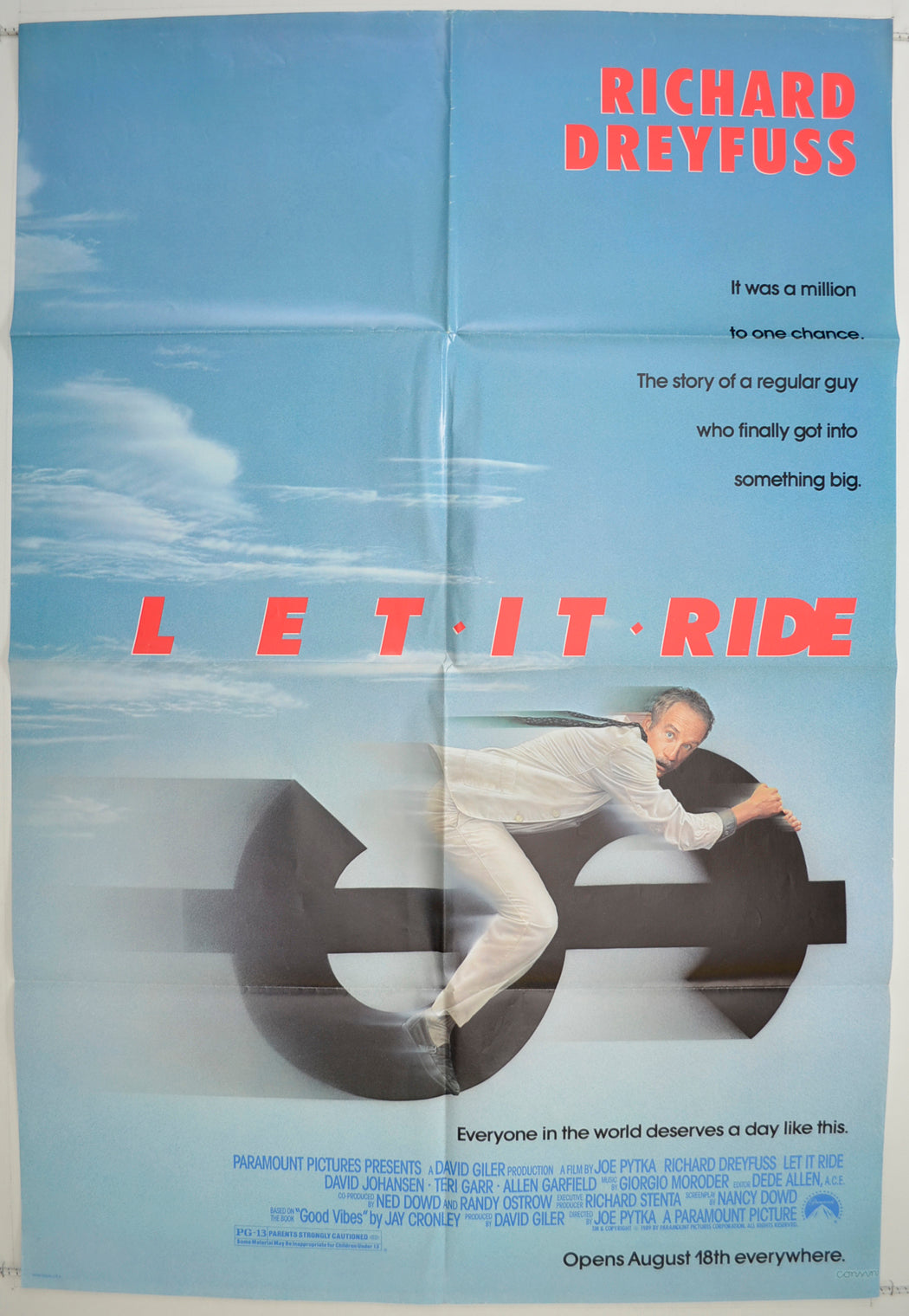 Let It Ride  Original One Sheet Poster - Film Poster - Movie Poster 