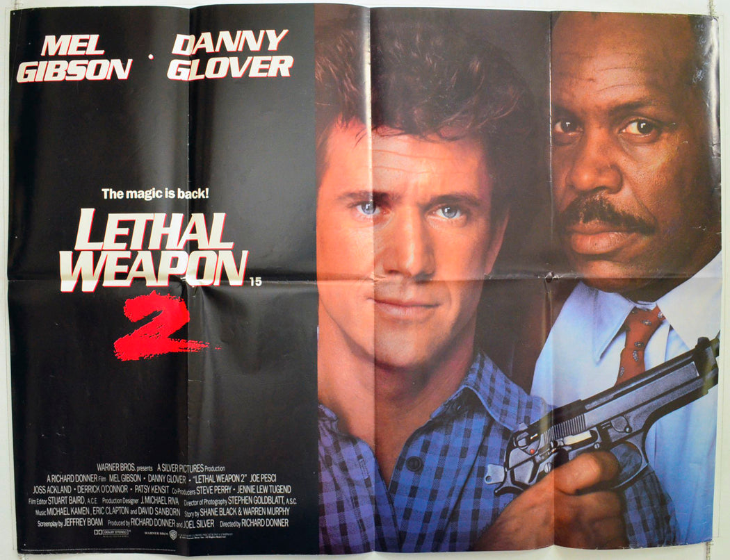 Lethal Weapon 2 Original British Quad Poster - Film Poster - Movie Poster 