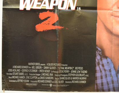 LETHAL WEAPON 2 (Bottom Left) Cinema Quad Movie Poster 