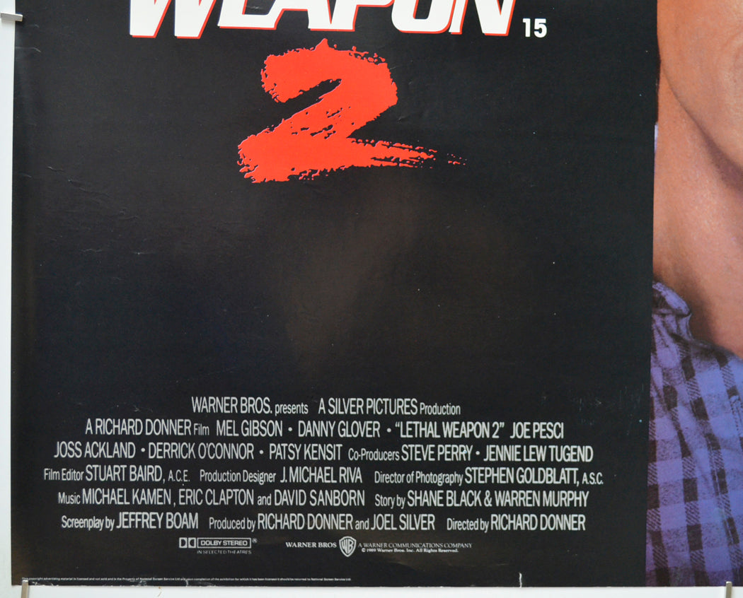 LETHAL WEAPON 2 (Bottom Left) Cinema Quad Movie Poster 