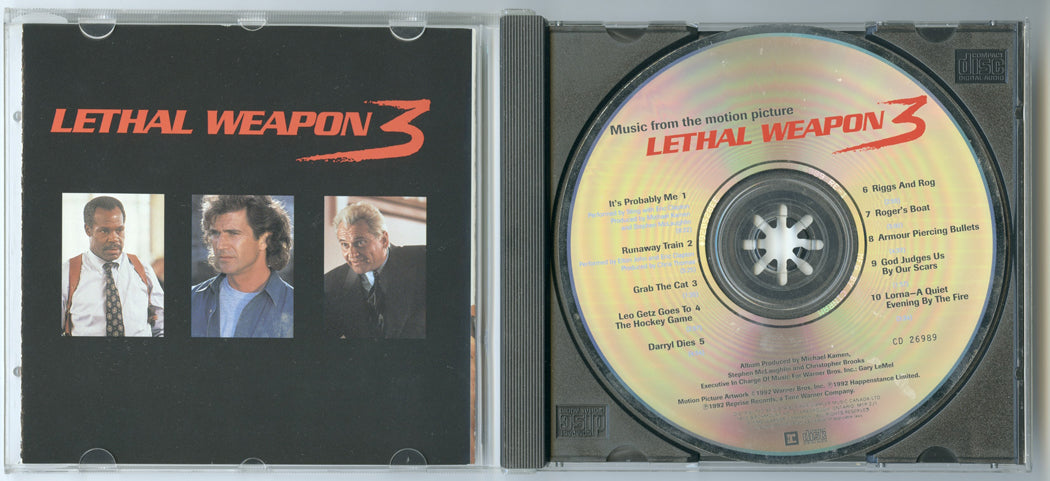 LETHAL WEAPON 3 Original CD Soundtrack (Inside) 