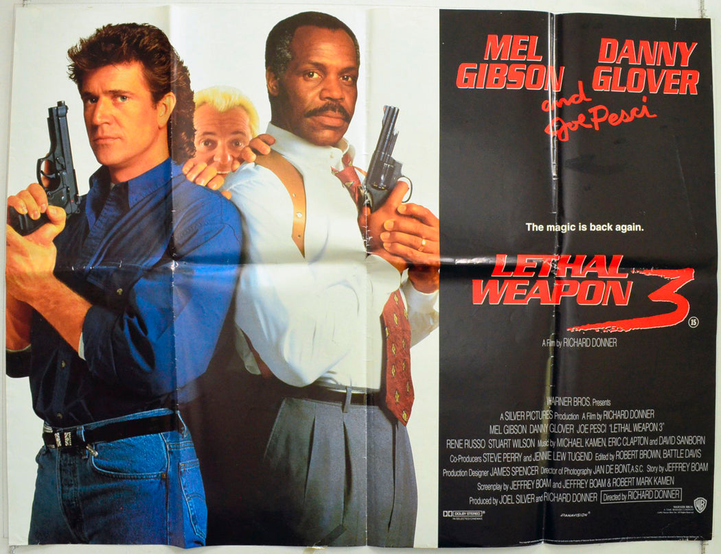 Lethal Weapon 3 Original British Quad Poster - Film Poster - Movie Poster 