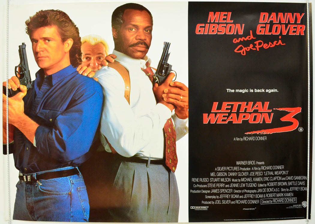 Lethal Weapon 3  Original British Quad Poster - Film Poster - Movie Poster 