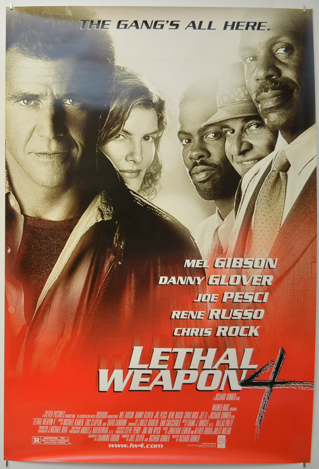 Lethal Weapon 4 Original One Sheet Poster - Film Poster - Movie Poster  