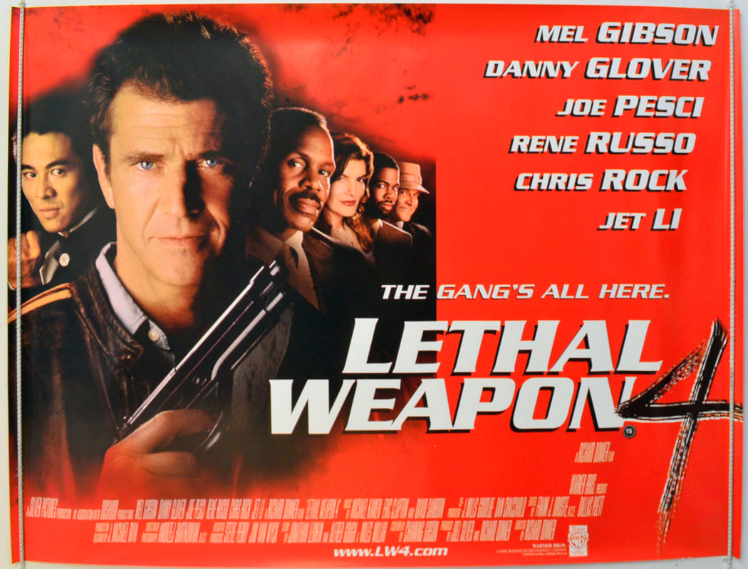 Lethal Weapon 4 Original British Quad Poster - Film Poster - Movie Poster 