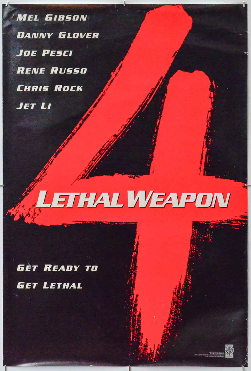 Lethal Weapon 4 - Original One Sheet Poster - Film Poster - Movie Poster 