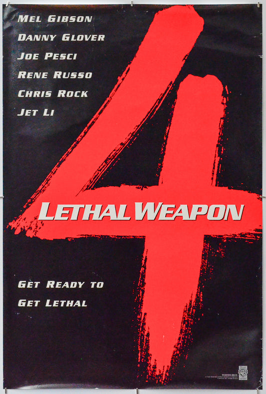 Lethal Weapon 4 - Original One Sheet Poster - Film Poster - Movie Poster 