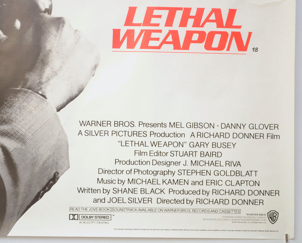 LETHAL WEAPON (Bottom Right) Cinema Quad Movie Poster 