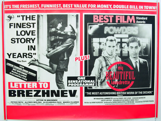 Letter To Brezhnev / My Beautiful Laundrette  (Double Bill)   Original Quad Poster - Film Poster - Movie Poster  