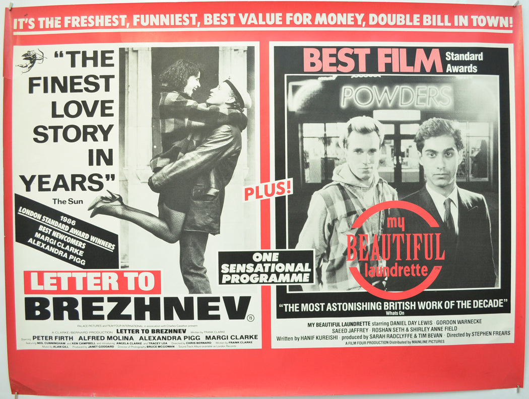 Letter To Brezhnev / My Beautiful Laundrette  (Double Bill) Original Quad Poster - Film Poster - Movie Poster  