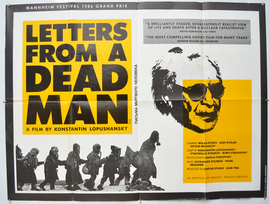 Letters From A Dead Man (a.k.a. Pisma myortvogo cheloveka)  Original Quad Poster - Film Poster - Movie Poster