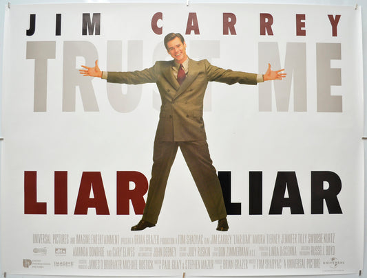 Liar Liar  Original Quad Movie Poster  