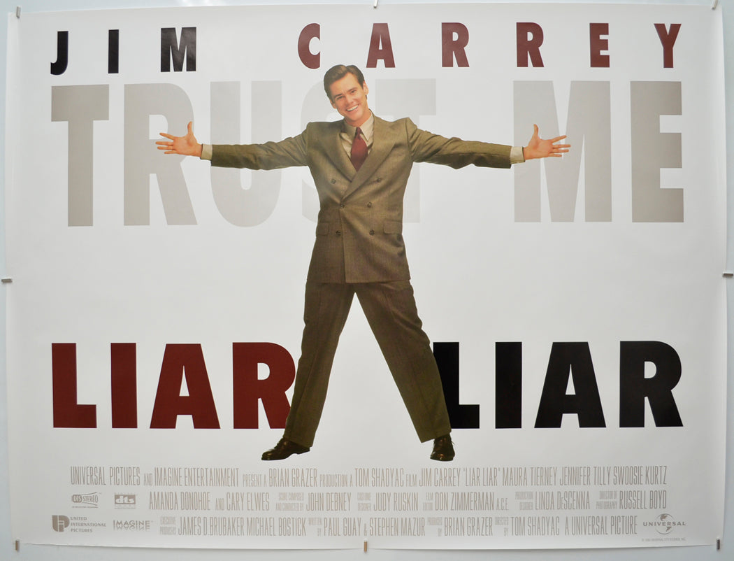 Liar Liar  Original Quad Movie Poster  