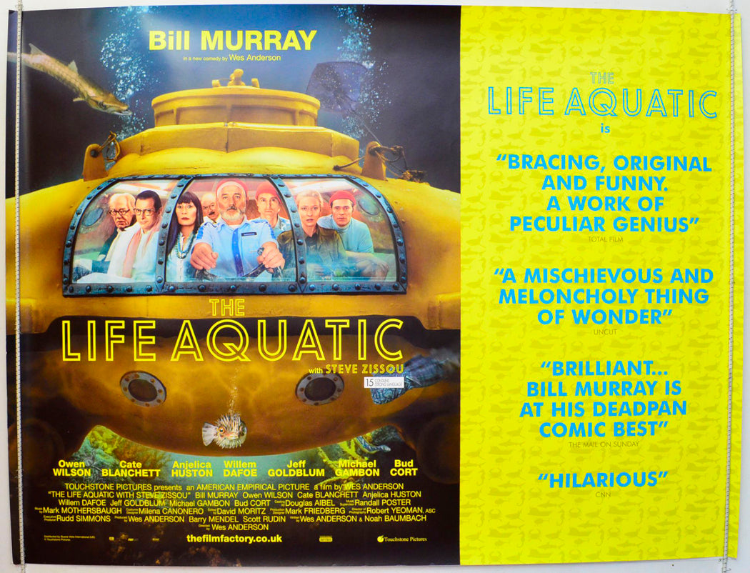 The Life Aquatic With Steve Zissou Original British Quad Poster - Film Poster - Movie Poster 