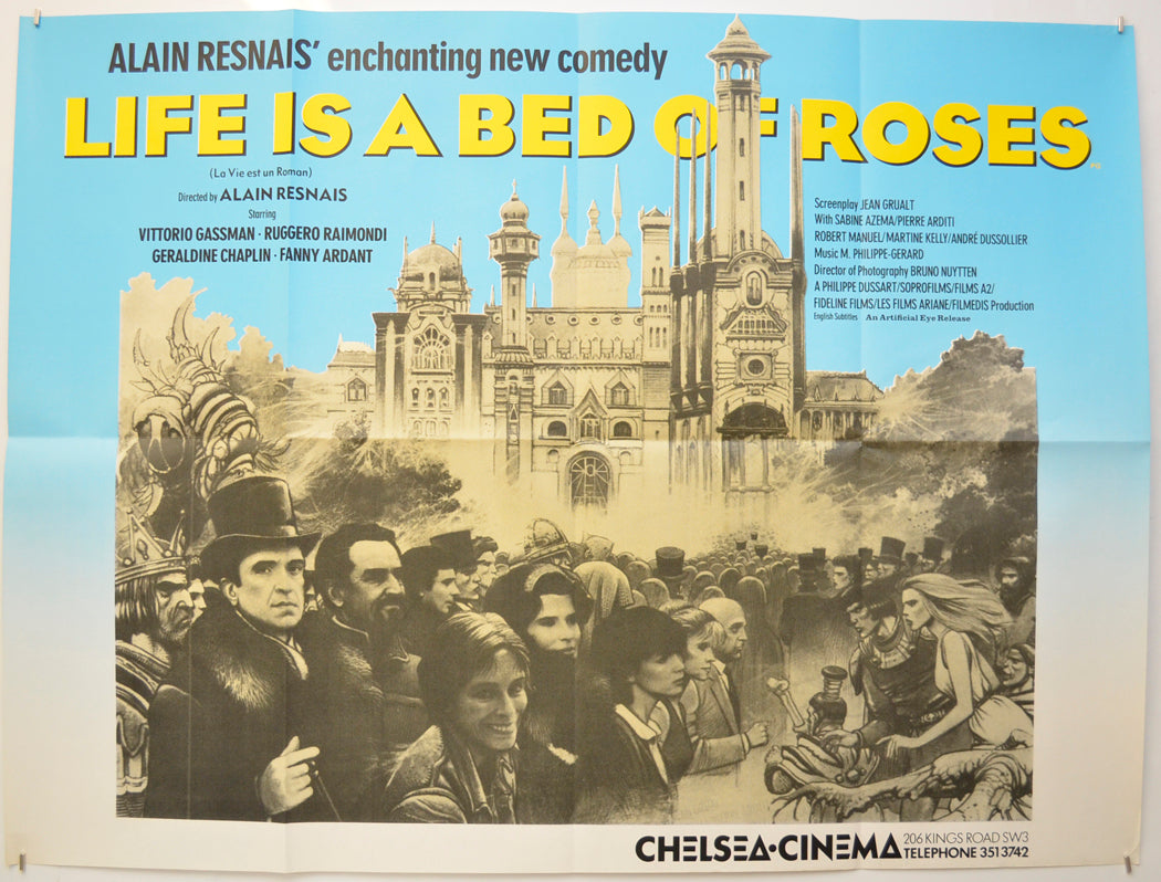 Life Is A Bed Of Roses (a.k.a. La vie est un roman)  Original Quad Poster - Film Poster - Movie Poster