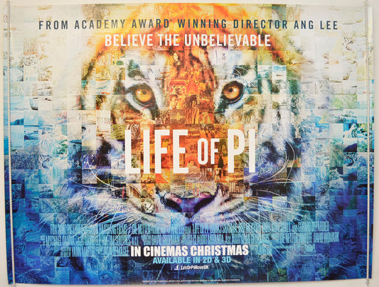 Life Of Pi   (Teaser / Advance Version)  Original Quad Poster - Film Poster - Movie Poster 