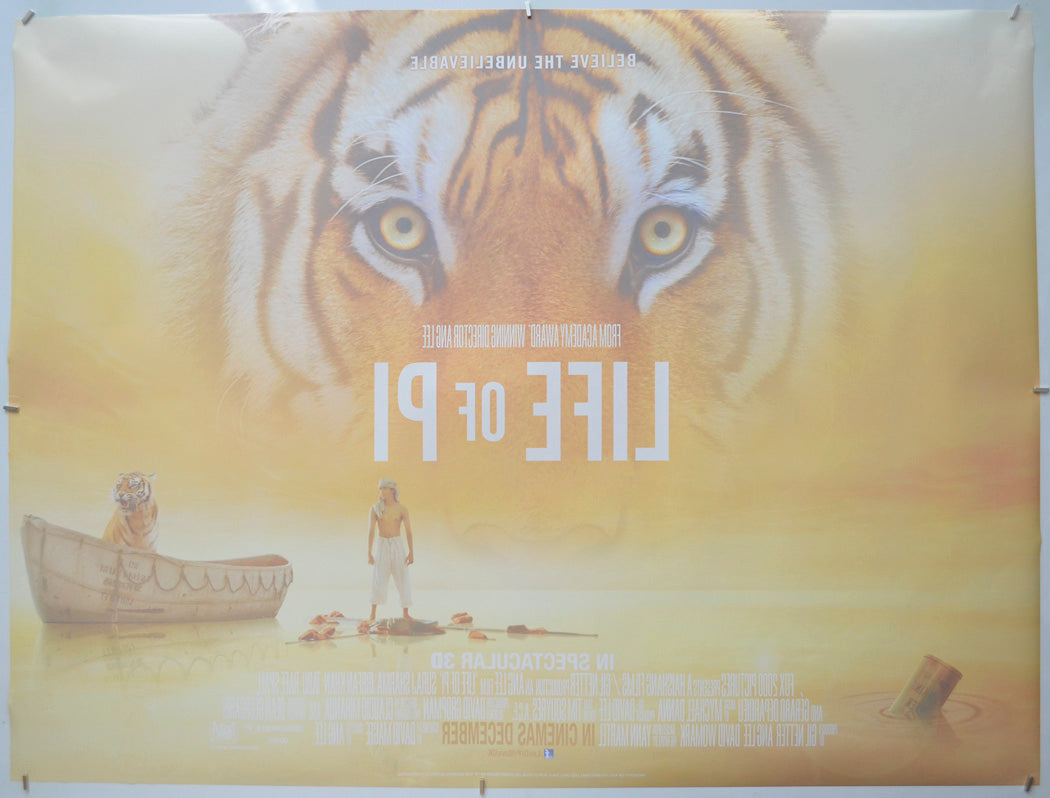 Life Of Pi (Back) Cinema Quad Movie Poster 