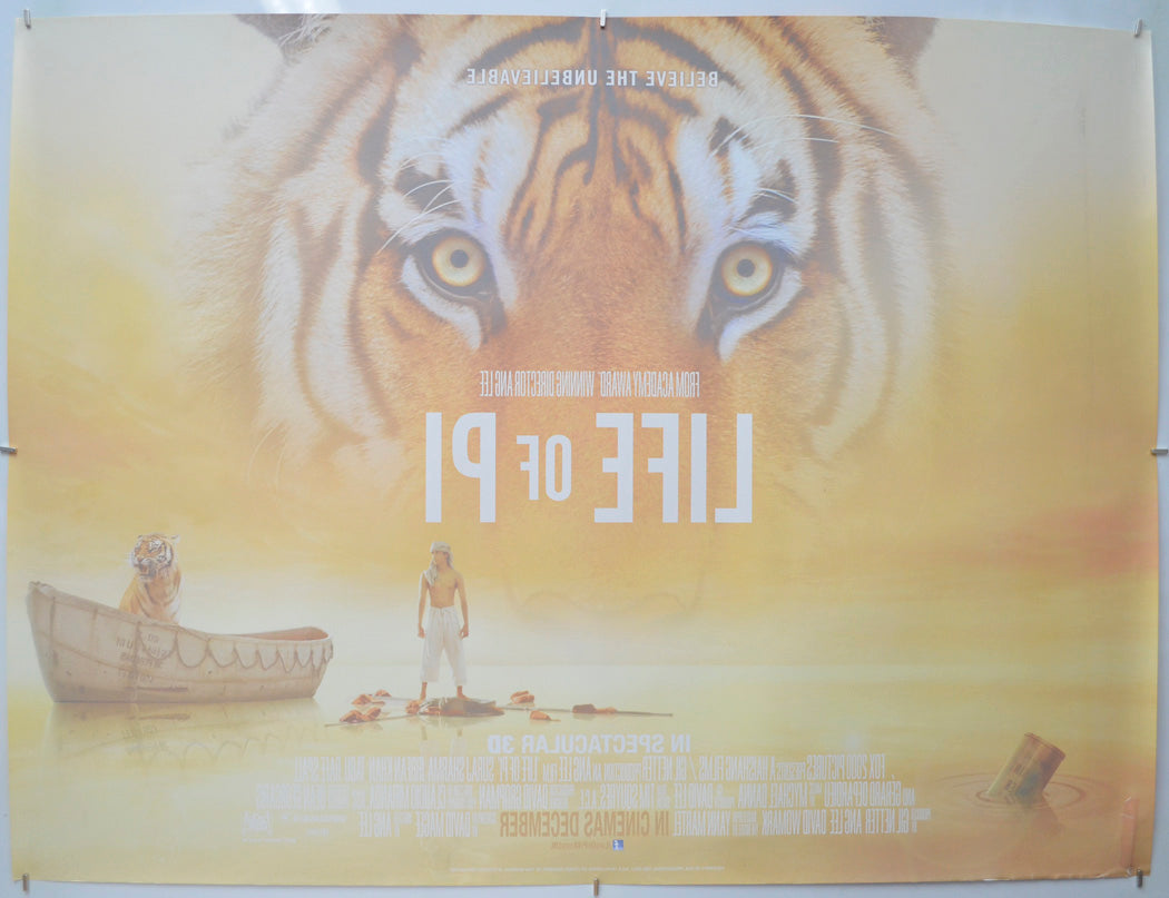 Life Of Pi (Back) Cinema Quad Movie Poster 